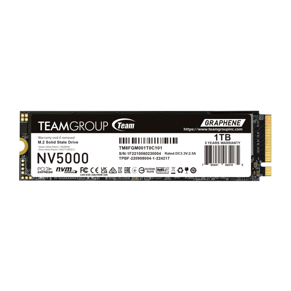 TEAM NV5000 1TB M.2 PCIe Gen4 x4 NVMe SSD