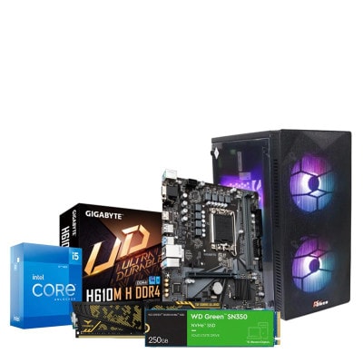 Intel PC Build with i5-12400 and Gigabyte H610M H