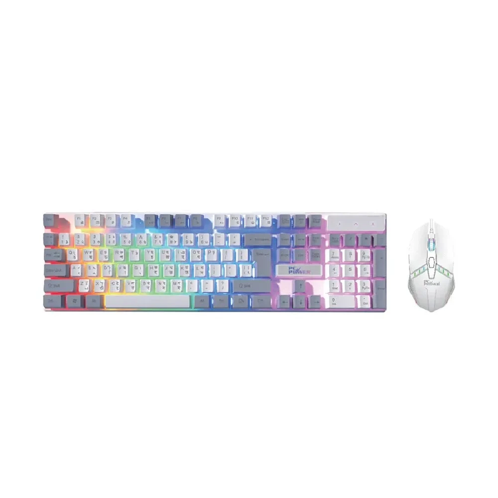 PC Power KMO2W Gaming Keyboard Mouse Combo