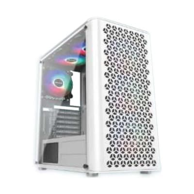 PC Power Trinity Mesh Mid Tower Gaming Casing White