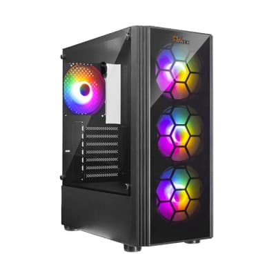 PC POWER PG400 SPIDER WEB CRYSTAL ATX ARGB Gaming Casing Black