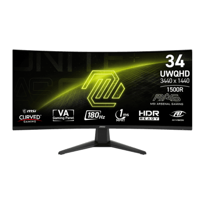 MSI MAG 346CQ 34-inch LCD 180Hz UWQHD VA Curved Gaming Monitor