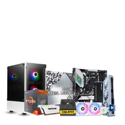 Premium Gaming PC with Ryzen 7 5700X and ASRock B550M Steel Legend