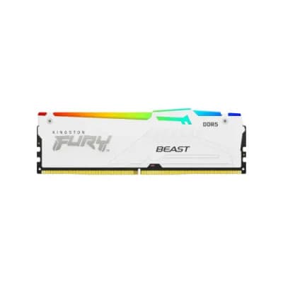 Kingston FURY Beast RGB 16GB 6000Mhz CL30 DDR5 Desktop RAM - White