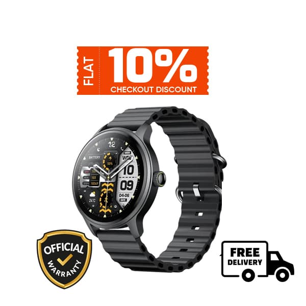 Oraimo Watch 5R Pro BT Calling Smart Watch (OSW-830)-Black