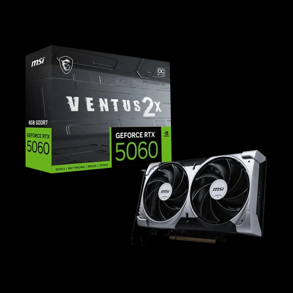 MSI GeForce RTX 5060 8G VENTUS 2X OC 8GB GDDR7 Graphics Card