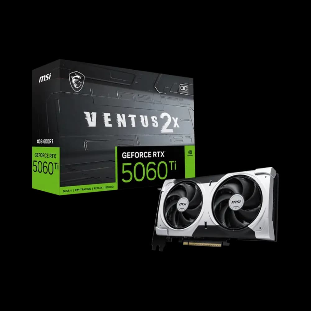MSI GeForce RTX 5060 Ti 8G VENTUS 2X OC PLUS 8GB GDDR7 Graphics Card