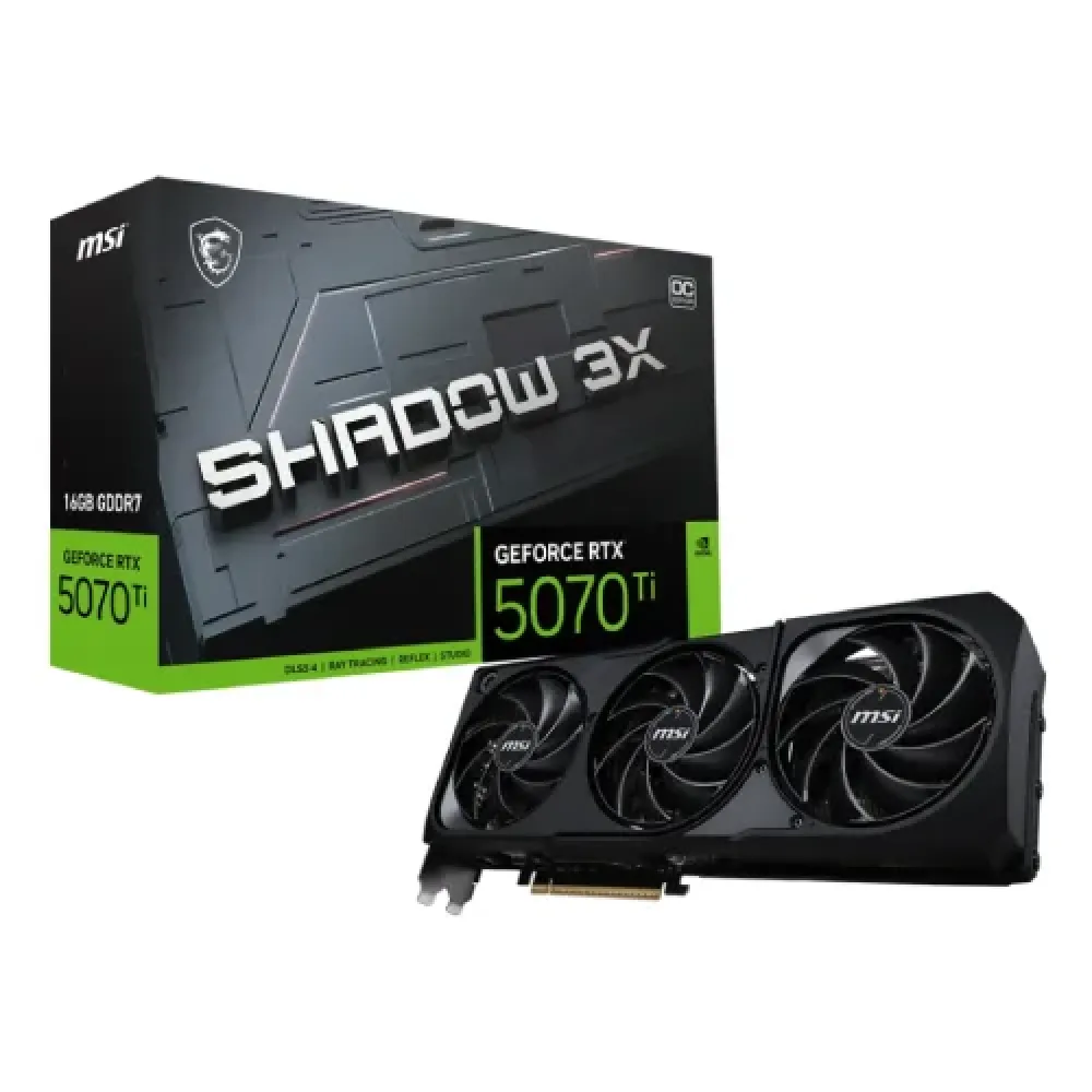 MSI GeForce RTX 5070 Ti 16G SHADOW 3X OC 16GB GDDR7 Graphics Card
