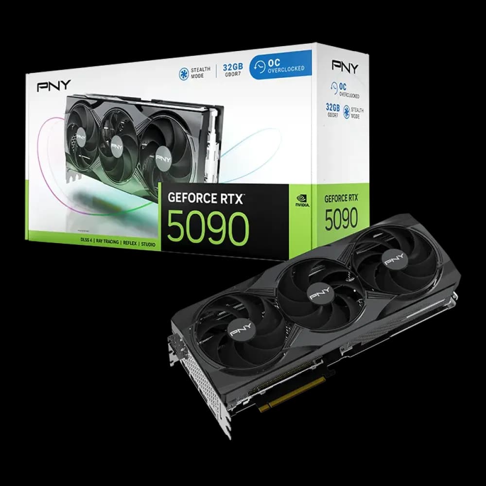 PNY GeForce RTX 5090 32GB GDDR7 Overclocked Triple Fan Graphics Card