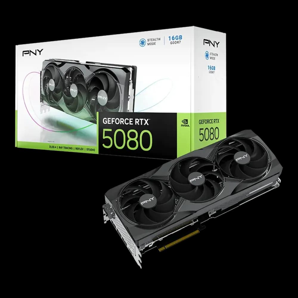 PNY GeForce RTX 5080 16GB Triple Fan GDDR7 Graphics Card