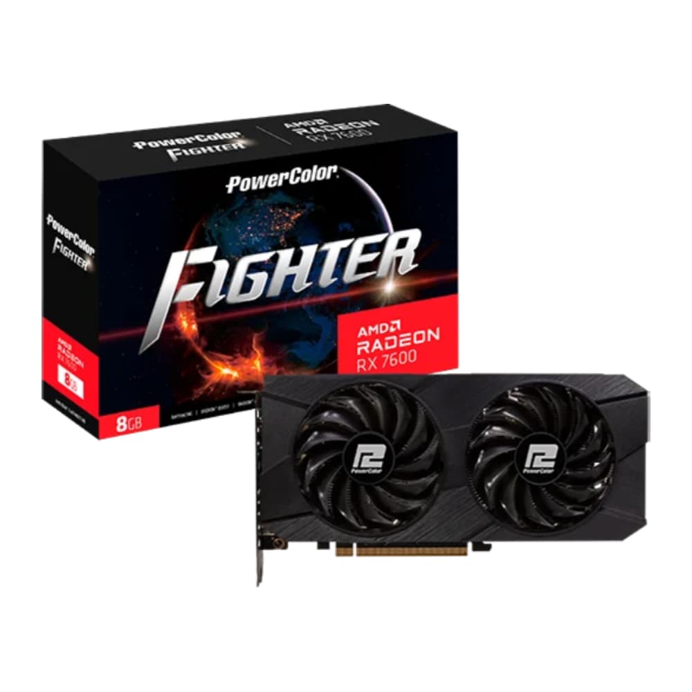 PowerColor Fighter AMD Radeon RX 7600 8GB F/V2 GDDR6 Graphics Card