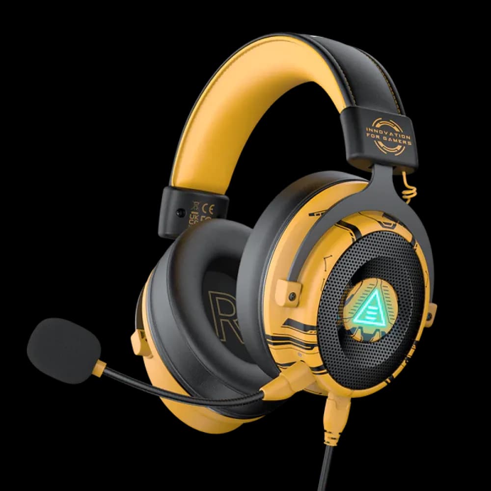 EKSA E900 Pro Noise Cancelling 7.1 Surround Sound Gaming Headset Yellow