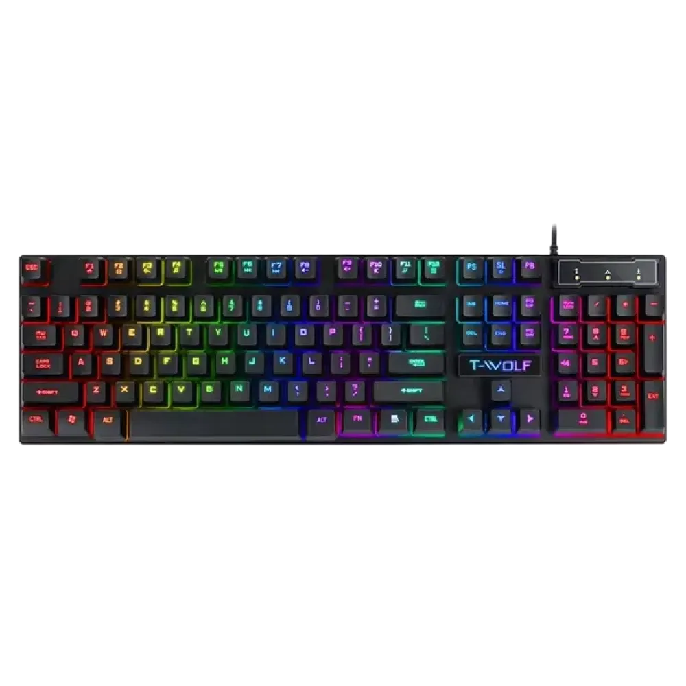 T-Wolf T20 Wired RGB Gaming Keyboard