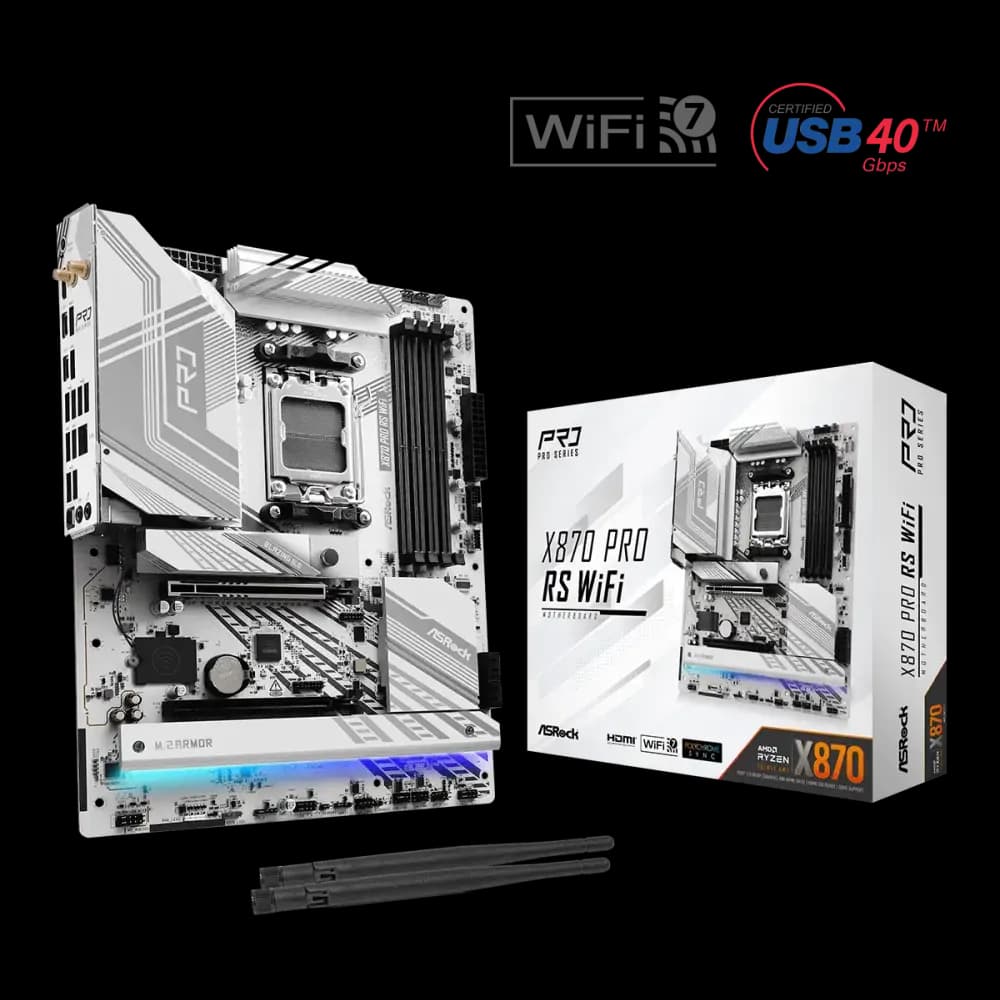 ASRock X870 Pro RS WiFi AM5 DDR5 ATX Motherboard