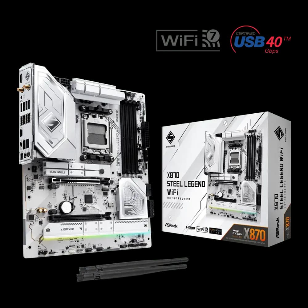 ASRock X870 Steel Legend WiFi AM5 DDR5 ATX Motherboard