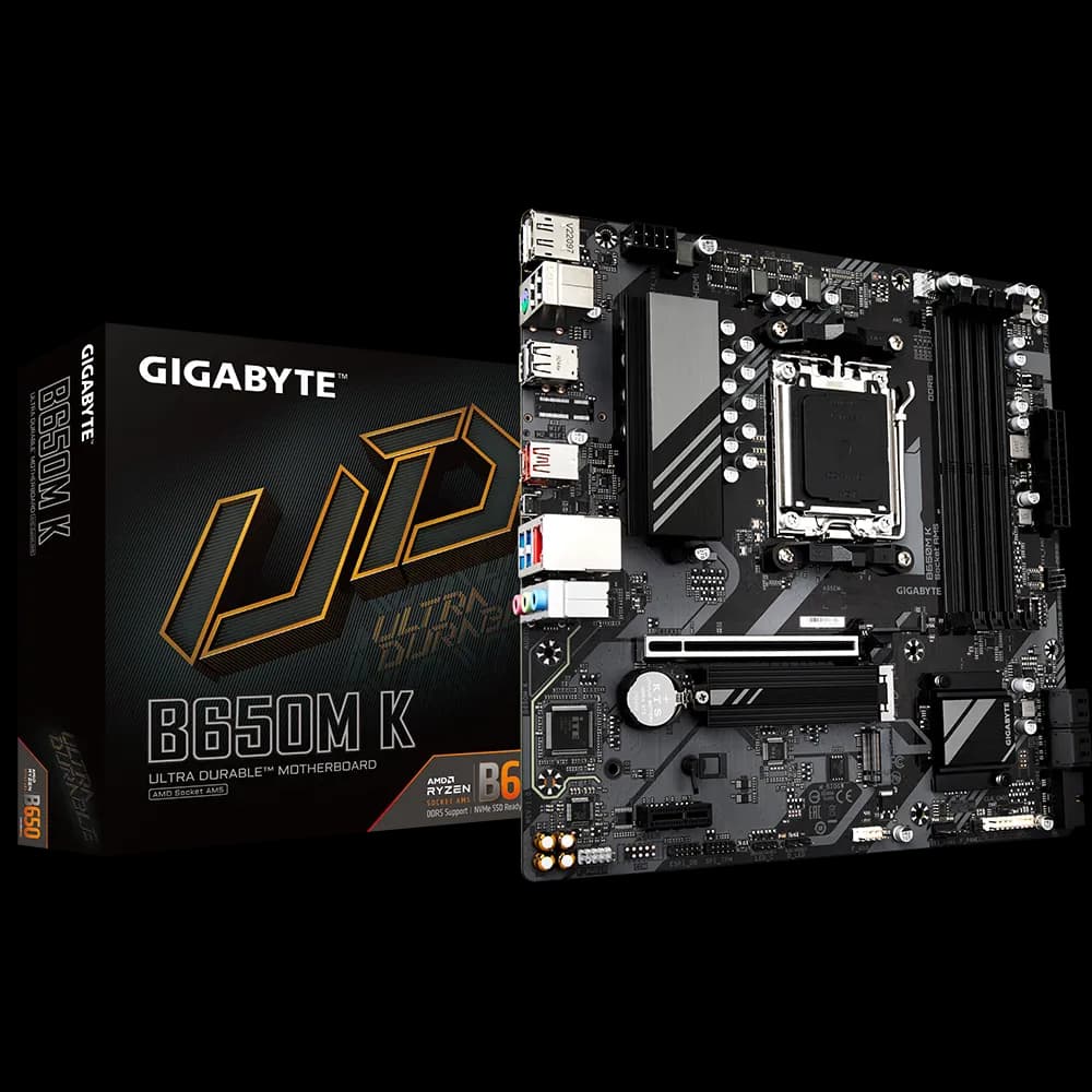 GIGABYTE B650M K AMD AM5 Micro-ATX Motherboard
